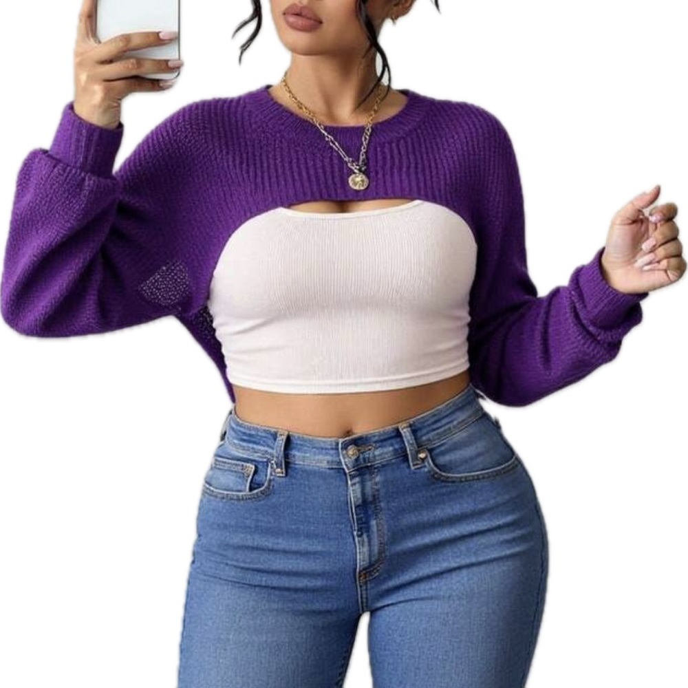 💜 Cropped Shrug Sweater 💜